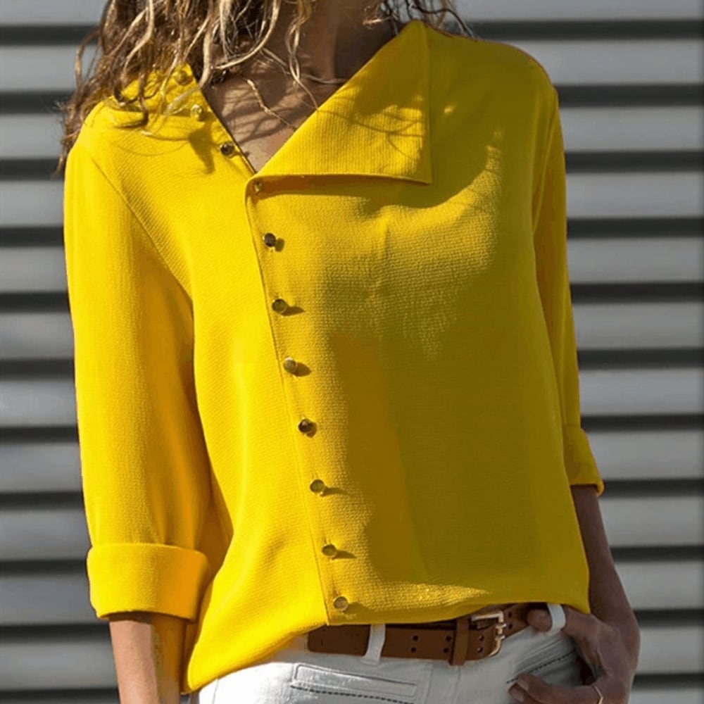 Chanyuhui Women Stylish Criss Cross V Neck Twist Knot Tops Long Sleeve T-Shirt Casual Solid Loose Tunic Shirts Blouses